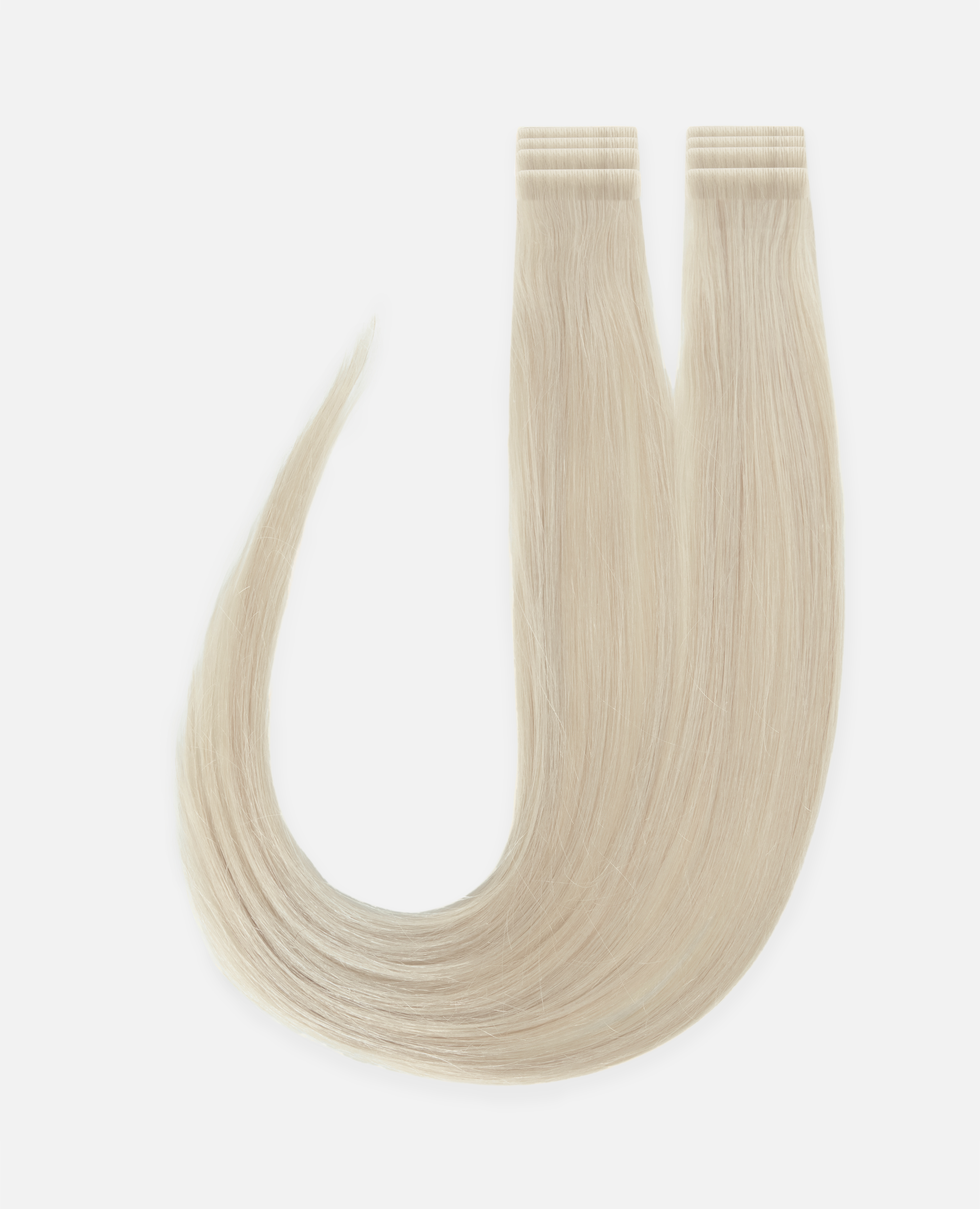 Rapunzel of Sweden - Premium Tape Extensions 50 cm  | Naturligt Grått Löshår