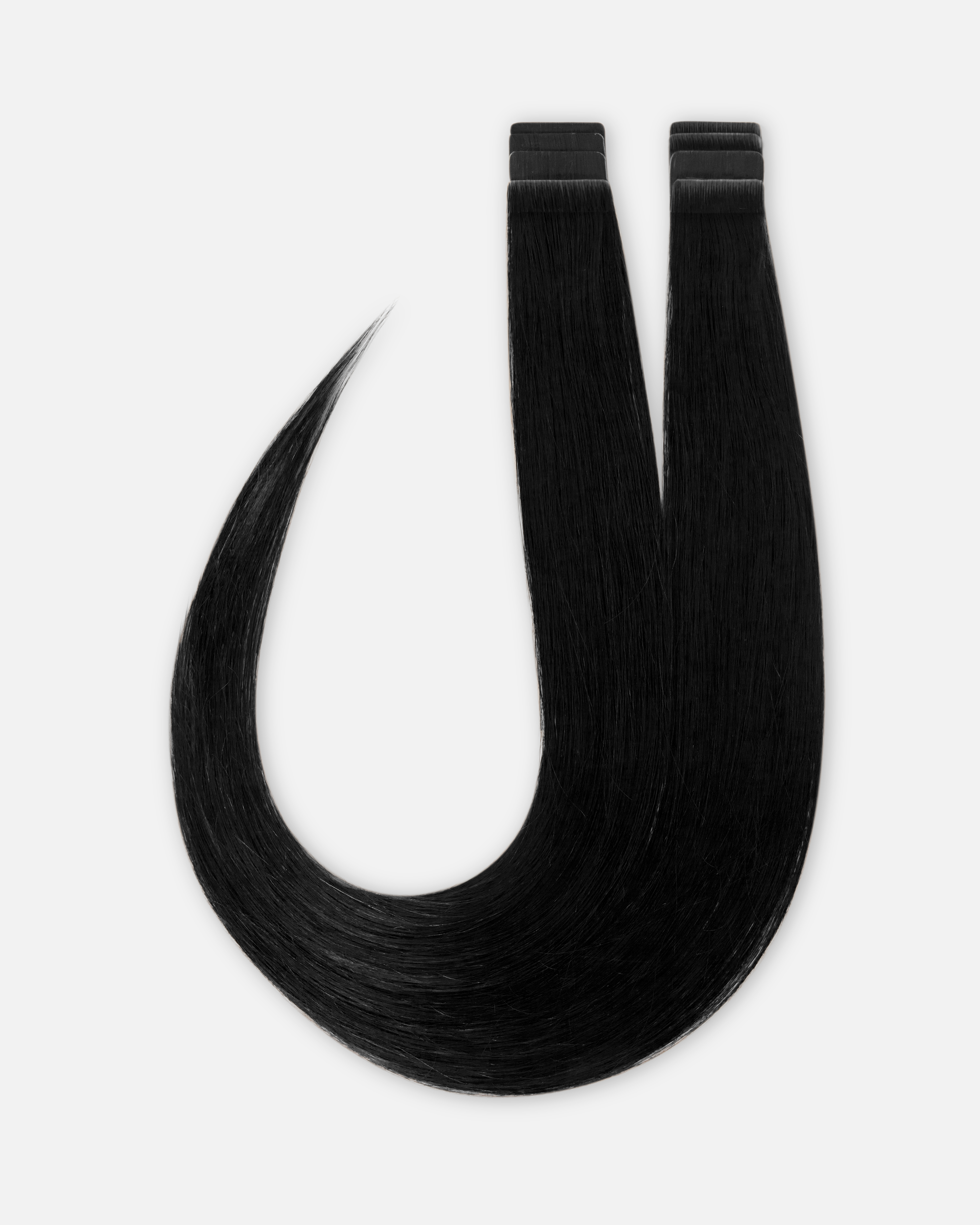 Rapunzel of Sweden - Premium Tape Extensions 30 cm  | Naturligt Svart Löshår