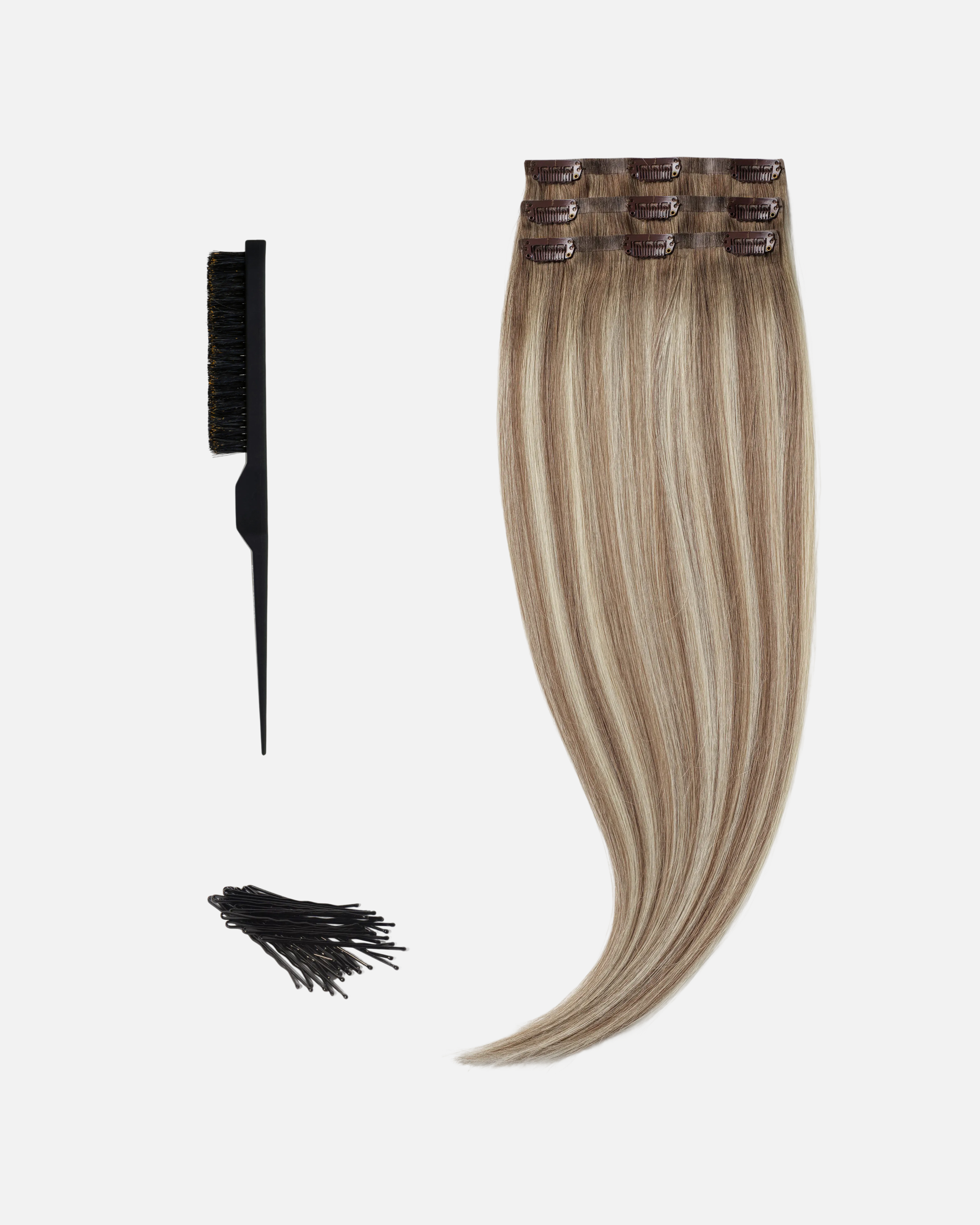 Rapunzel of Sweden - Low Bun Wedding Hairstyle 50 cm Cendre Ash Naturligt Blont Balayage  |  Löshår