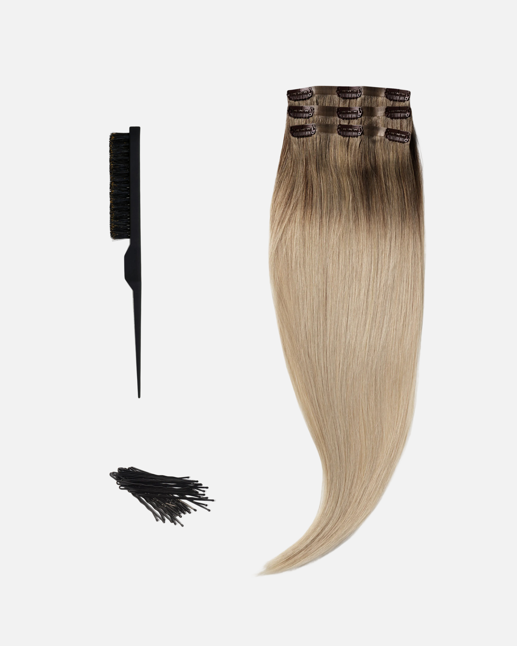 Rapunzel of Sweden - Low Bun Wedding Hairstyle 50 cm Dark Cool Naturligt Blont ColorMelt  |  Löshår