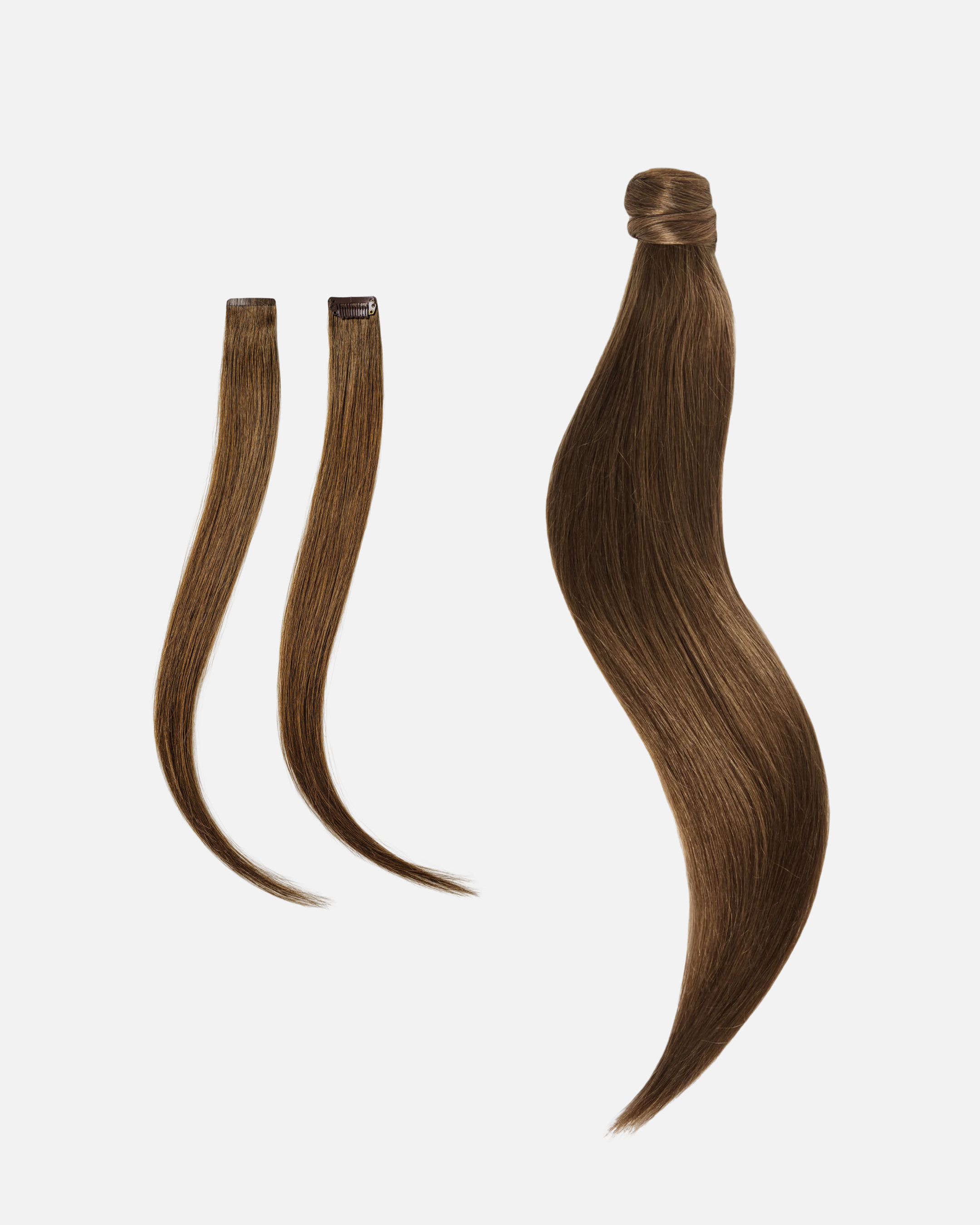 Rapunzel of Sweden - Low Wedding Ponytail 50 cm Naturligt Brunt  |  Löshår