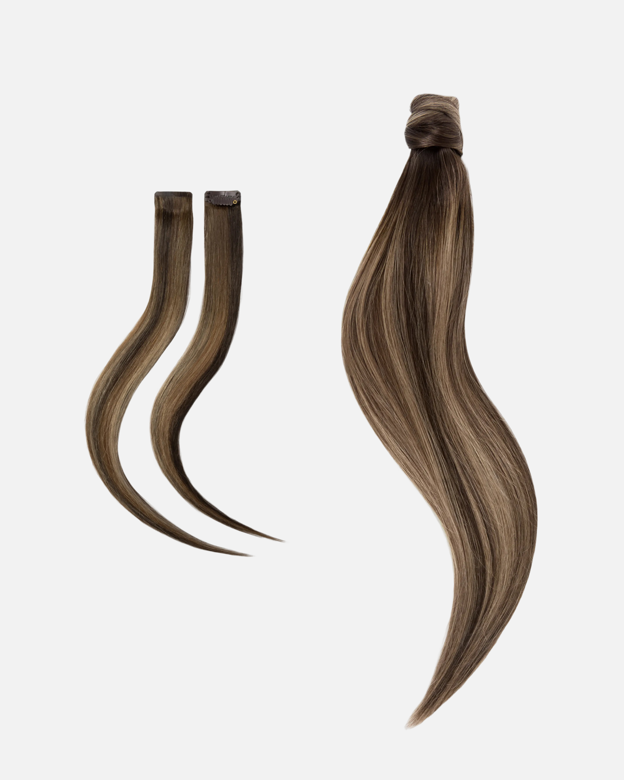 Rapunzel of Sweden - Low Wedding Ponytail 50 cm Hazelnut Caramel Balayage  |  Löshår
