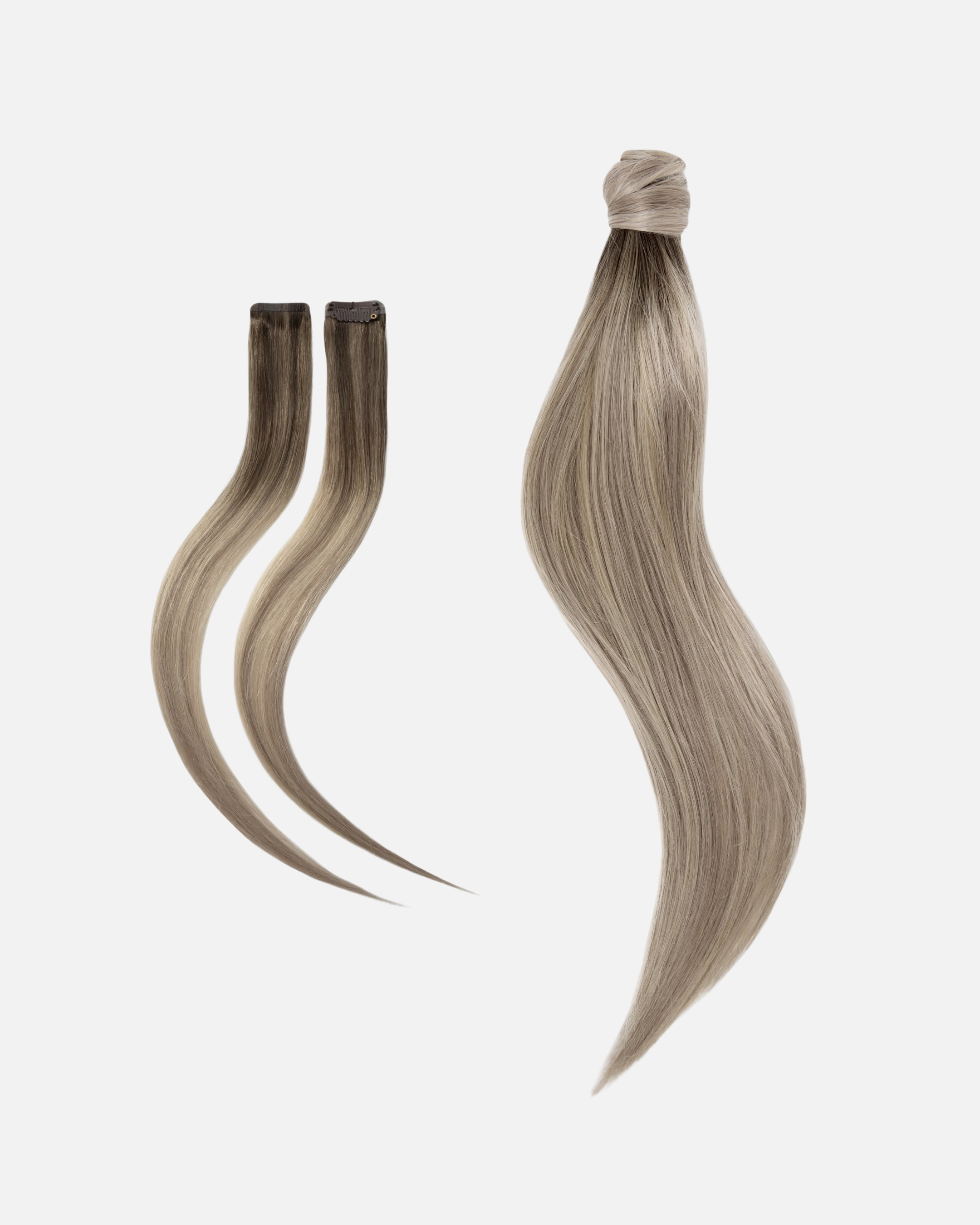 Rapunzel of Sweden - Low Wedding Ponytail 50 cm Dark Ashy Naturligt Blont Balayage  |  Löshår