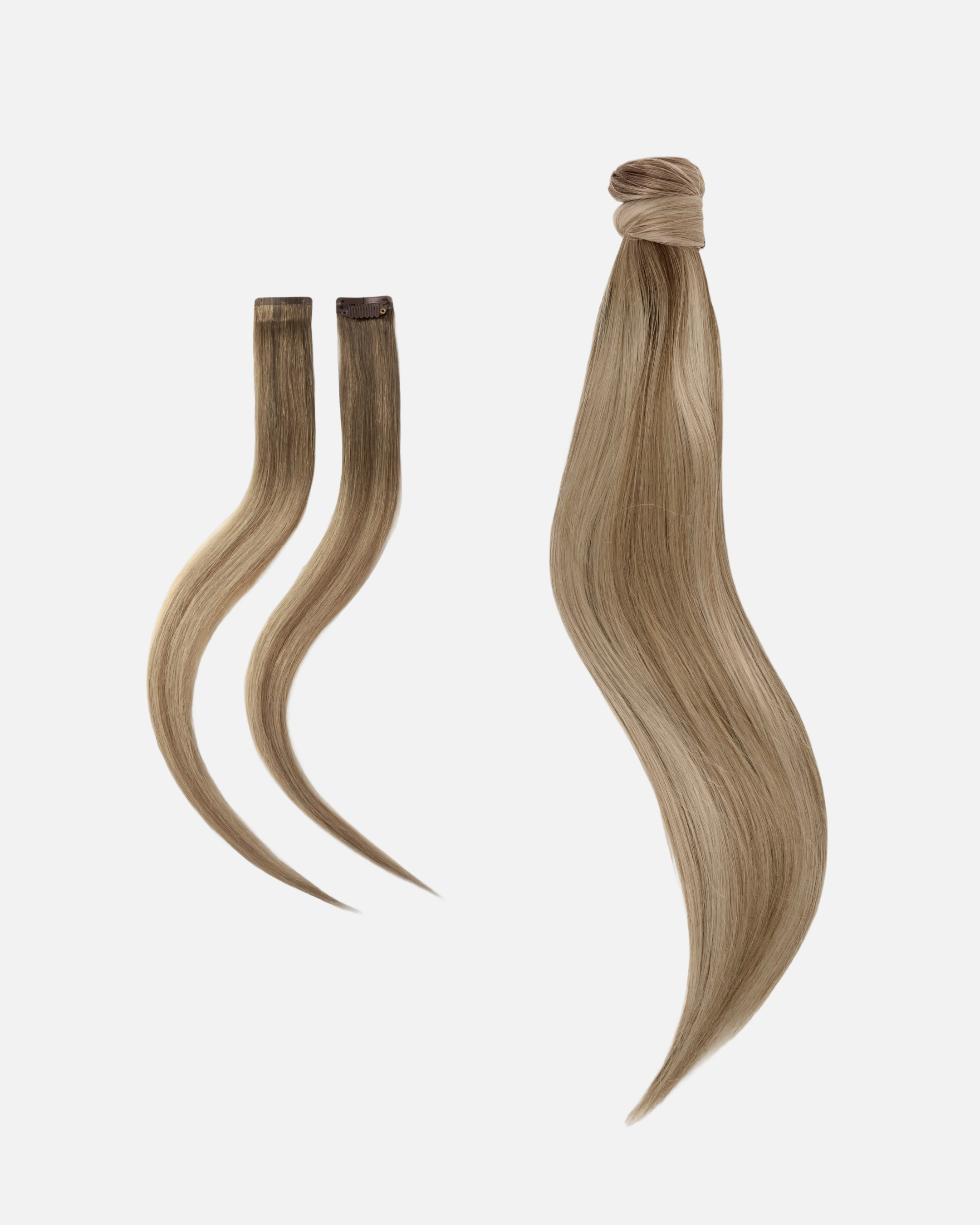 Rapunzel of Sweden - Low Wedding Ponytail 50 cm Naturligt Brunt Ash Naturligt Blont Balayage  |  Löshår