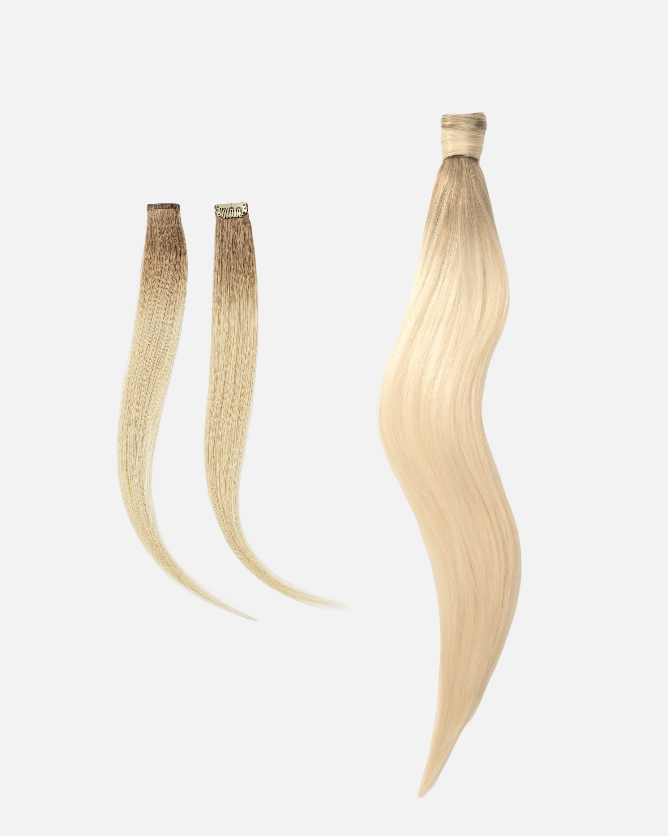 Rapunzel of Sweden - Low Wedding Ponytail 50 cm Cool Platinum Naturligt Blont Balayage  |  Löshår