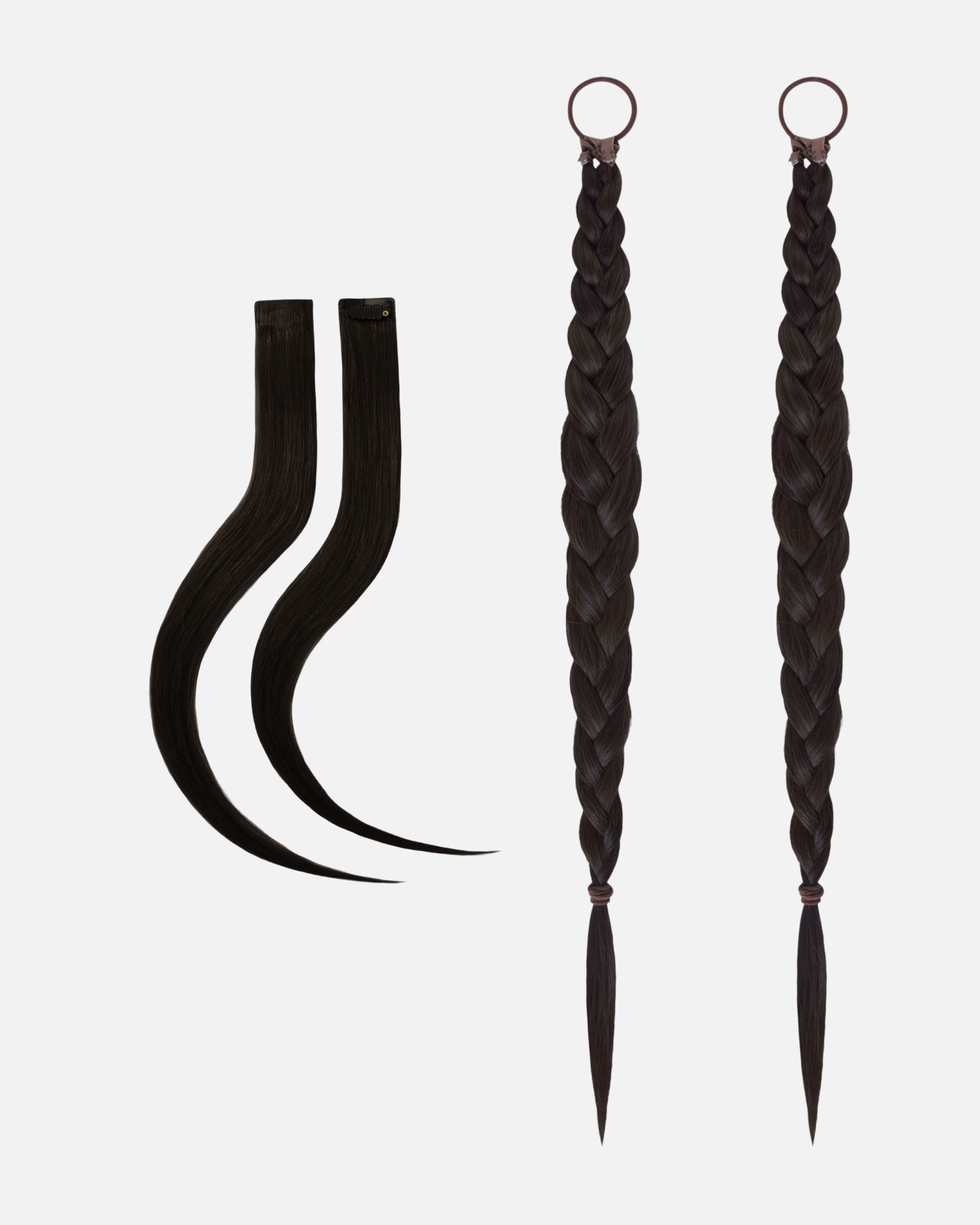 Rapunzel of Sweden - Romantic Braided Wedding Hair 55 cm Naturligt Svart Naturligt Brunt  |  Löshår Fläta