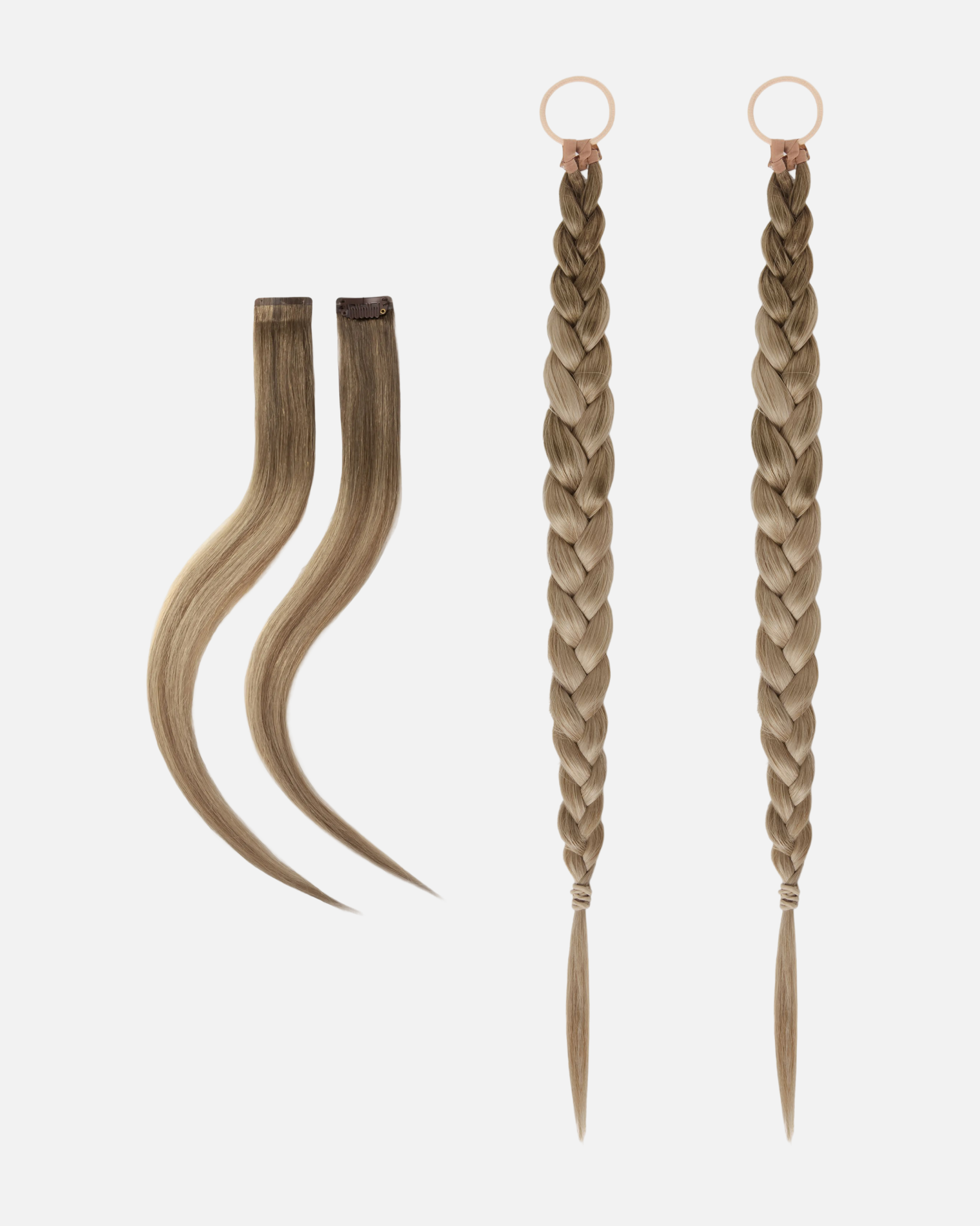 Rapunzel of Sweden - Romantic Braided Wedding Hair 55 cm Naturligt Brunt Ash Naturligt Blont Balayage  |  Löshår Fläta